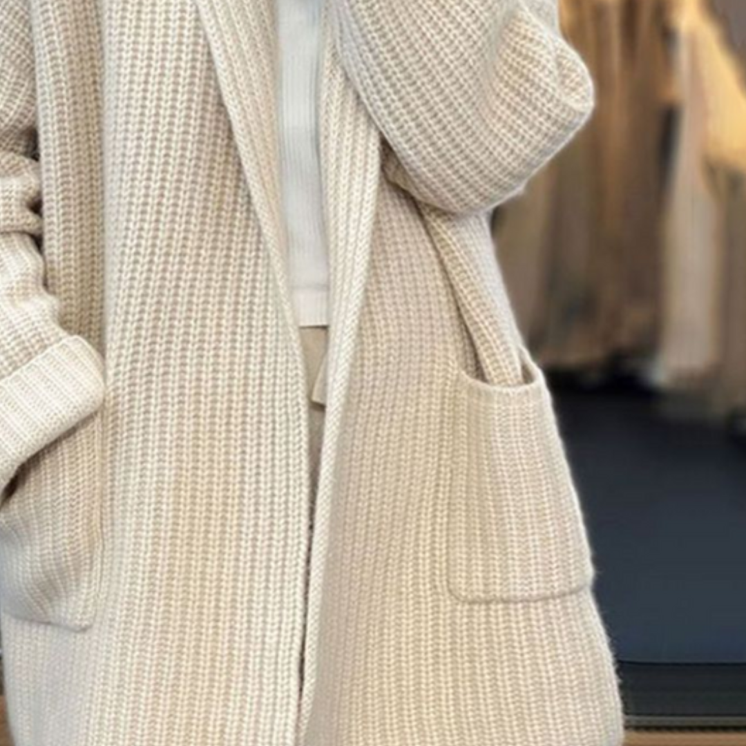 Cardigan Douillet en Mélange de Laine pour Femmes