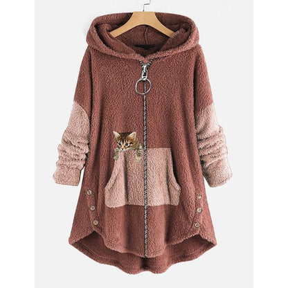 Manteau En Peluche Chouette et Amusant Femmes