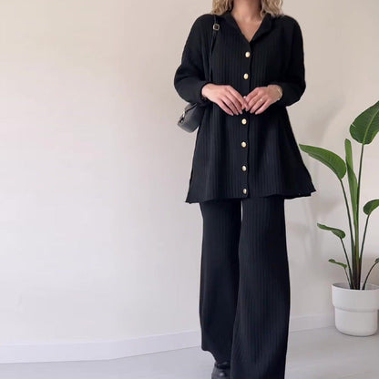 Ensemble chemise pantalon confortable et élégant femmes