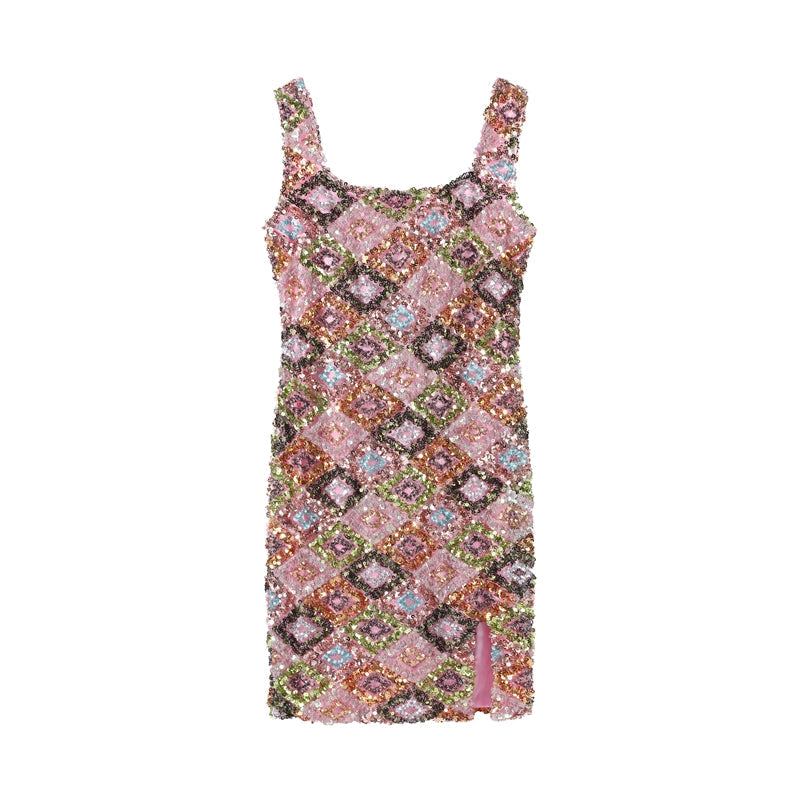 Robe de soirée à paillettes avec silhouette flatteuse sculptée