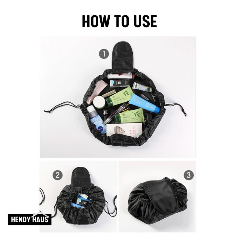 Trousse de maquillage en toile souple pour voyage et usage quotidien