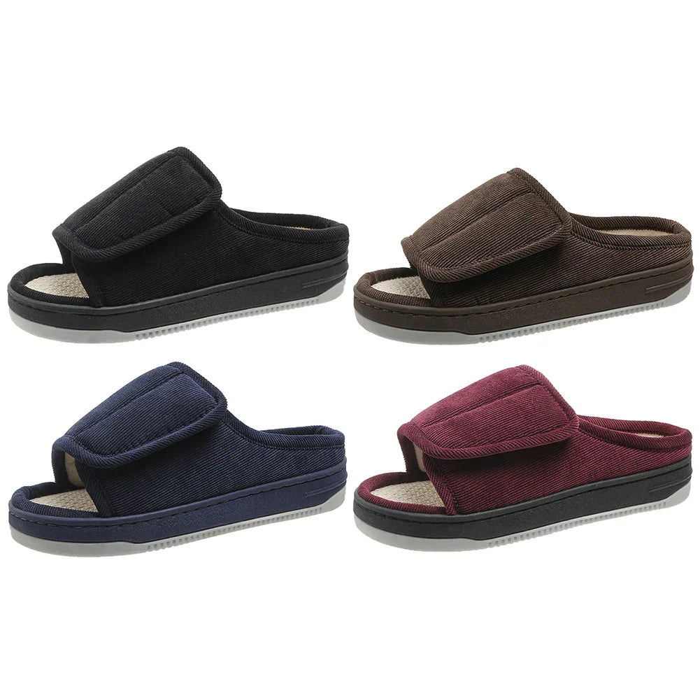 Chaussons confortables en mousse à mémoire de forme pour soulagement de la douleur et confort toute la journée