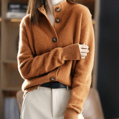 Cardigan en tricot doux et confortable en cachemire
