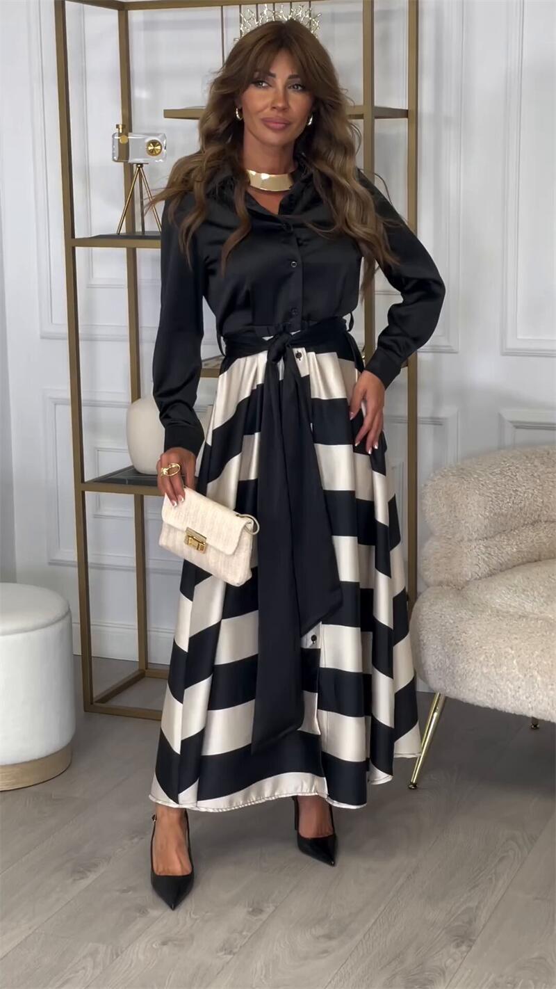 Robe de soirée élégante à manches longues pour femmes