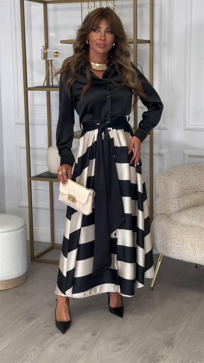 Robe de soirée élégante à manches longues pour femmes