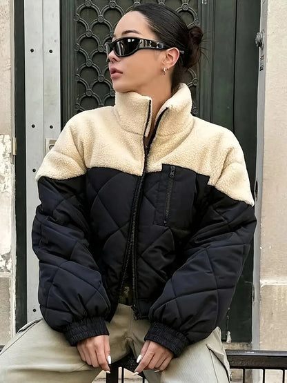 Veste Femme Moderne Thermique Légère Zippée