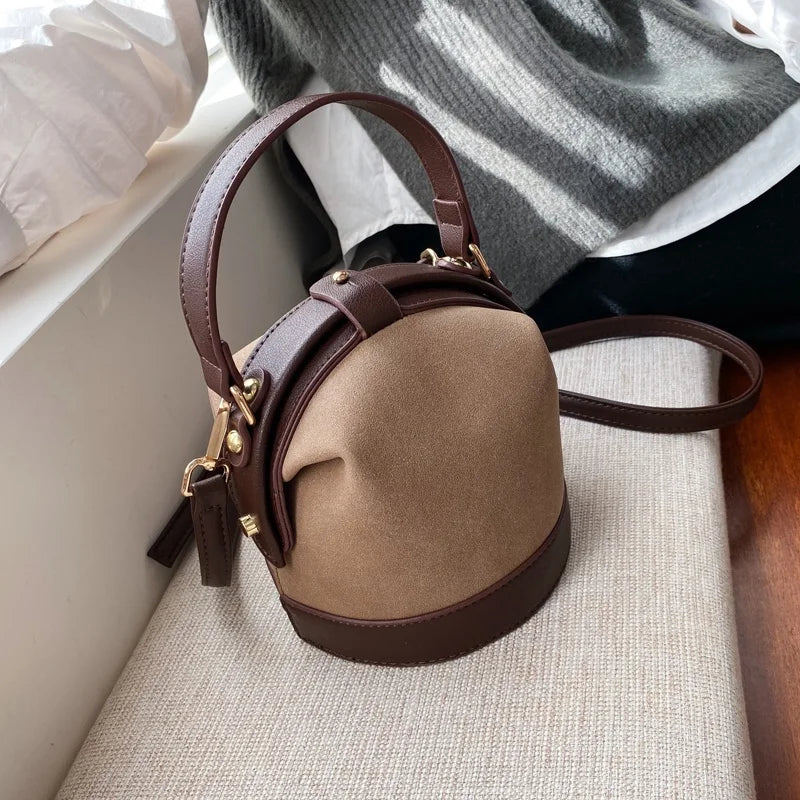 Sac à main seau épaule rétro chic