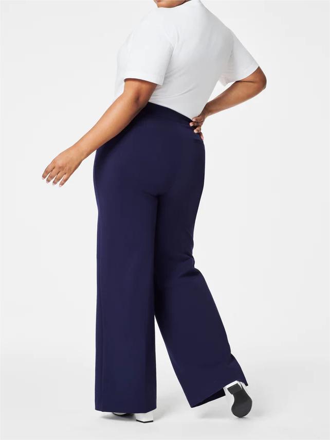 Pantalon large taille haute avec confort ventre caché