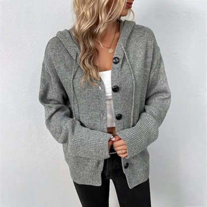 Cardigan boutonné en tricot confortable pour femmes