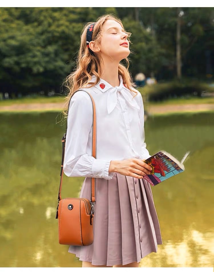 Mini Sac À Épaule En Cuir Élégant Pour Femme