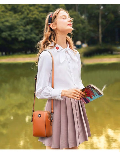 Mini Sac À Épaule En Cuir Élégant Pour Femme