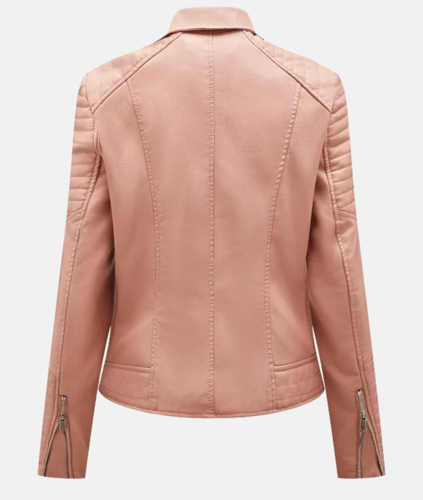Veste de motard femme chic en cuir synthétique
