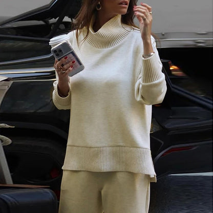 Chic Minimaliste Ensemble Pull & Pantalon