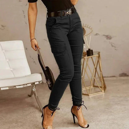 Jeans Cargo Ajustés Premium pour Femmes