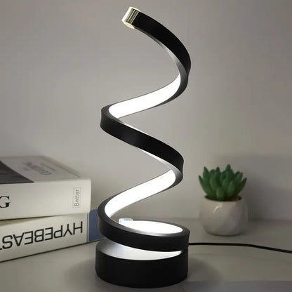 Élégante Lampe de Table LED Spirale Moderne