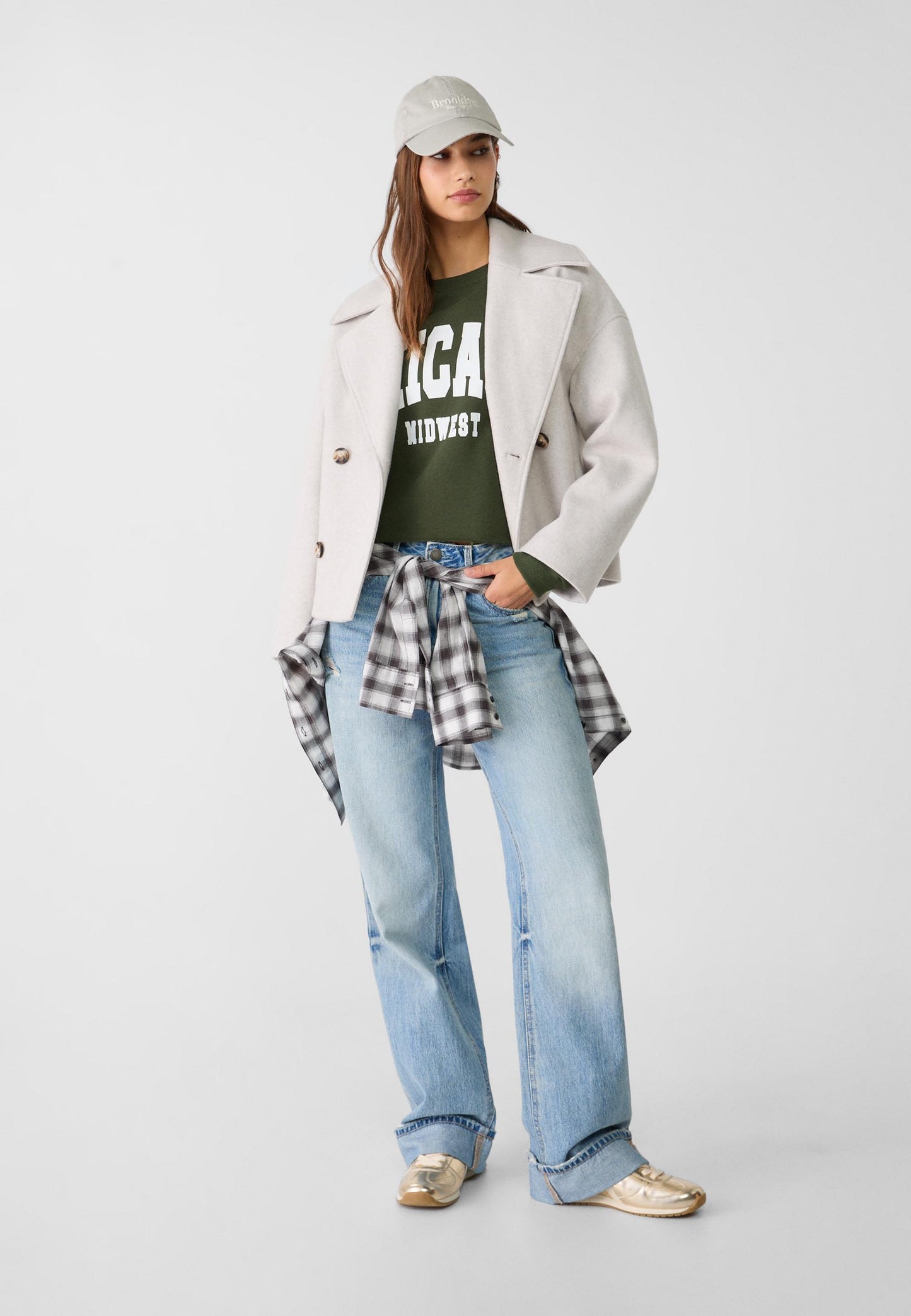 Manteau court classique intemporel pour femmes