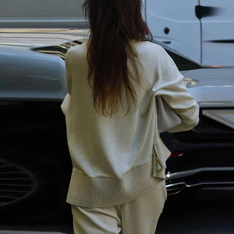 Chic Minimaliste Ensemble Pull & Pantalon