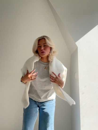 Pull en maille de mohair doux et confortable