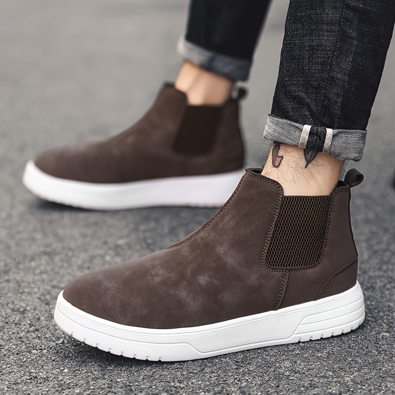 Bottes de cheville élastiques tendance premium hommes