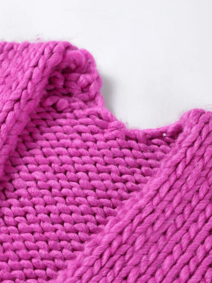 Cardigan décontracté en tricot torsadé uni confortable