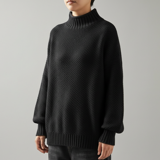 Pull en tricot gaufré confortable pour looks superposés