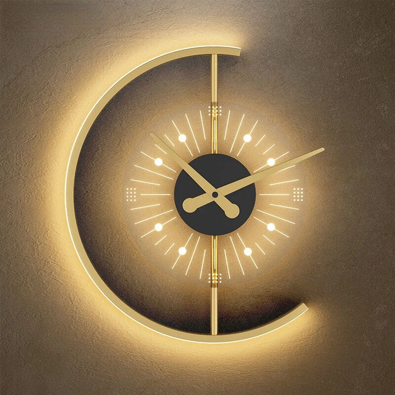 Lampe Murale Horloge LED Minimaliste Moderne Classique