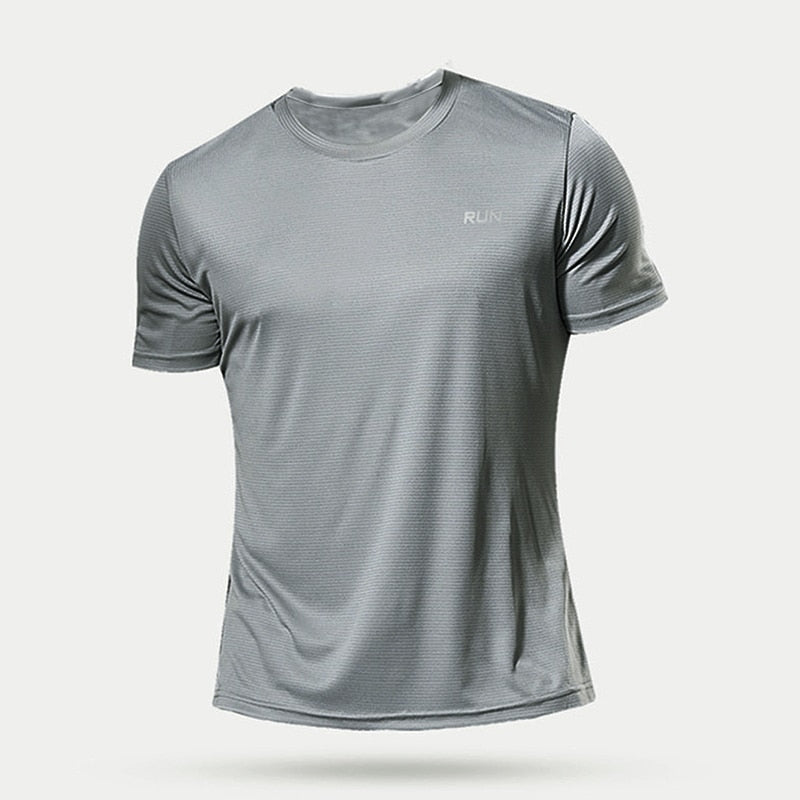 T-shirt de Sport à Imprimé Lettre Bleue Hommes