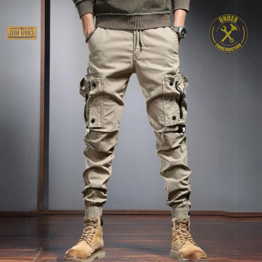 Pantalon Cargo Extensible Coupe Décontractée Hommes