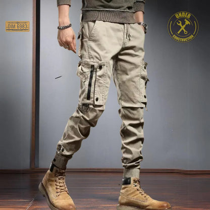 Pantalon Cargo Extensible Coupe Décontractée Hommes