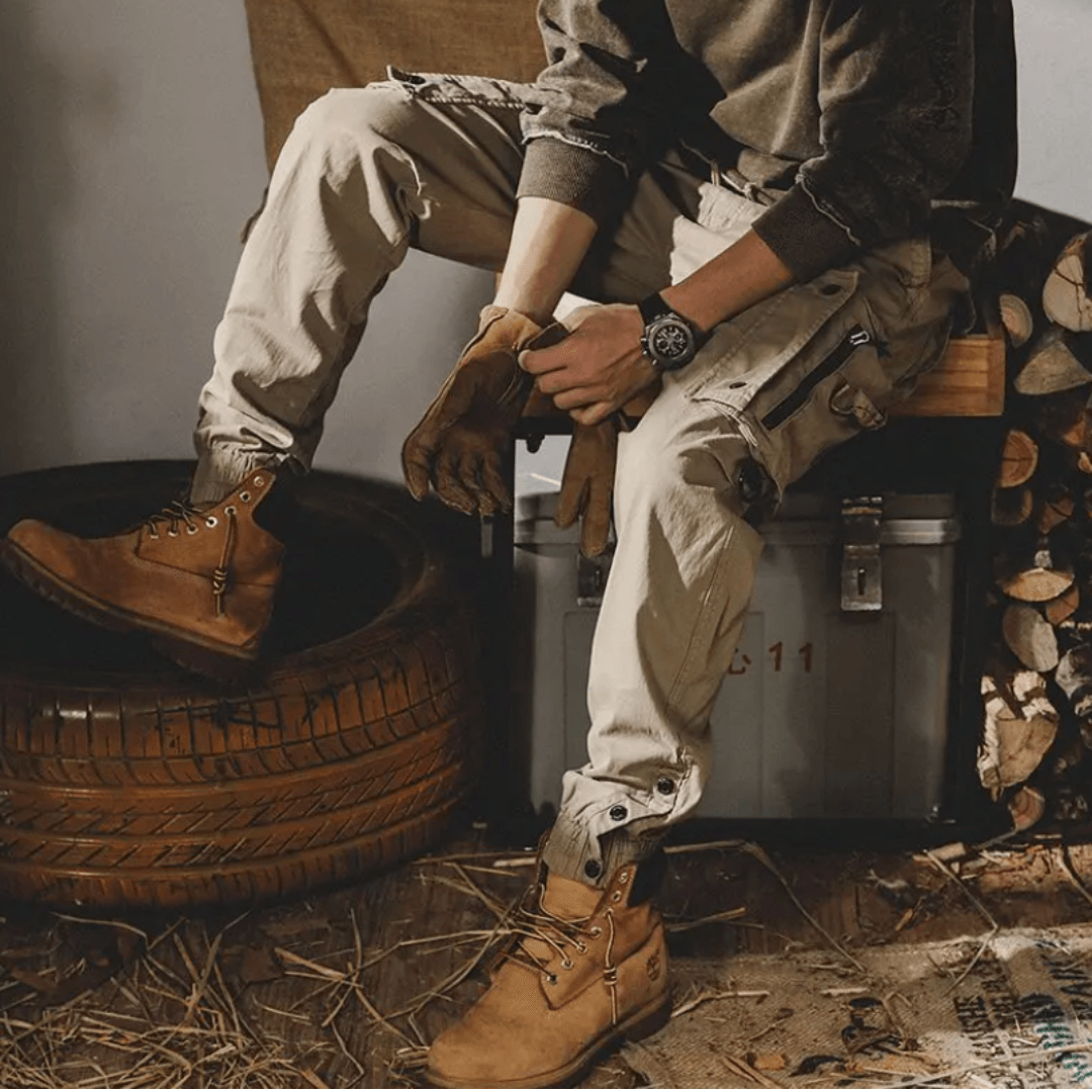 Pantalon Cargo Extensible Coupe Décontractée Hommes