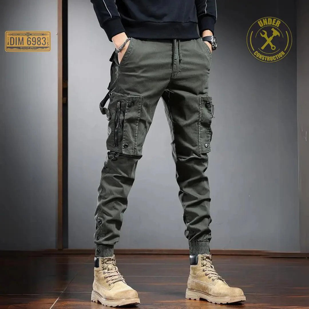 Pantalon Cargo Extensible Coupe Décontractée Hommes