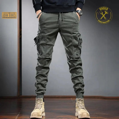 Pantalon Cargo Extensible Coupe Décontractée Hommes