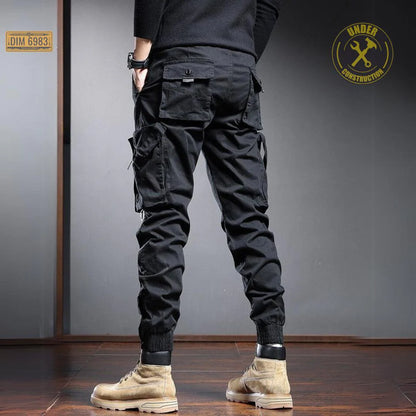 Pantalon Cargo Extensible Coupe Décontractée Hommes