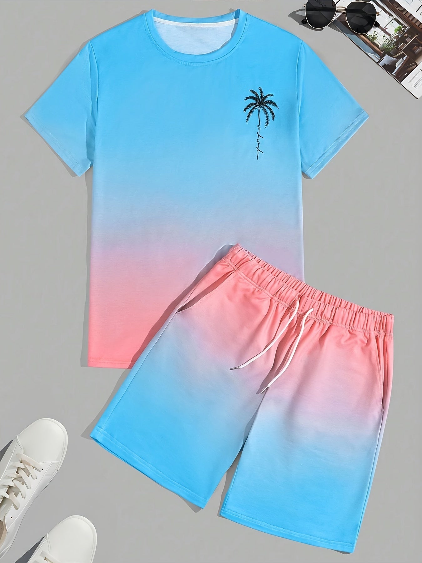 Ensemble de Plage Moderne Bicolore pour Homme