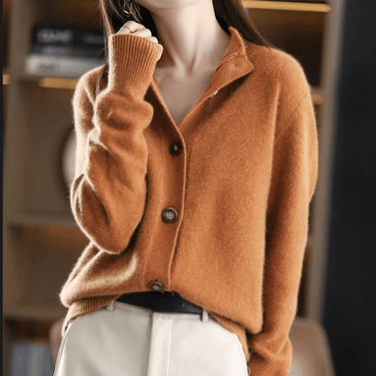 Cardigan en tricot doux et confortable en cachemire