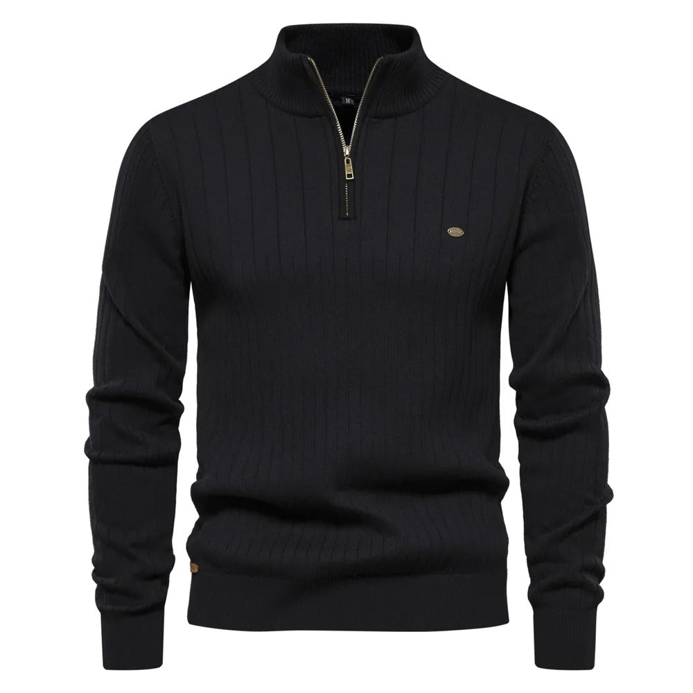 Pull Homme Premium Confortable Stylé à Col Zippé