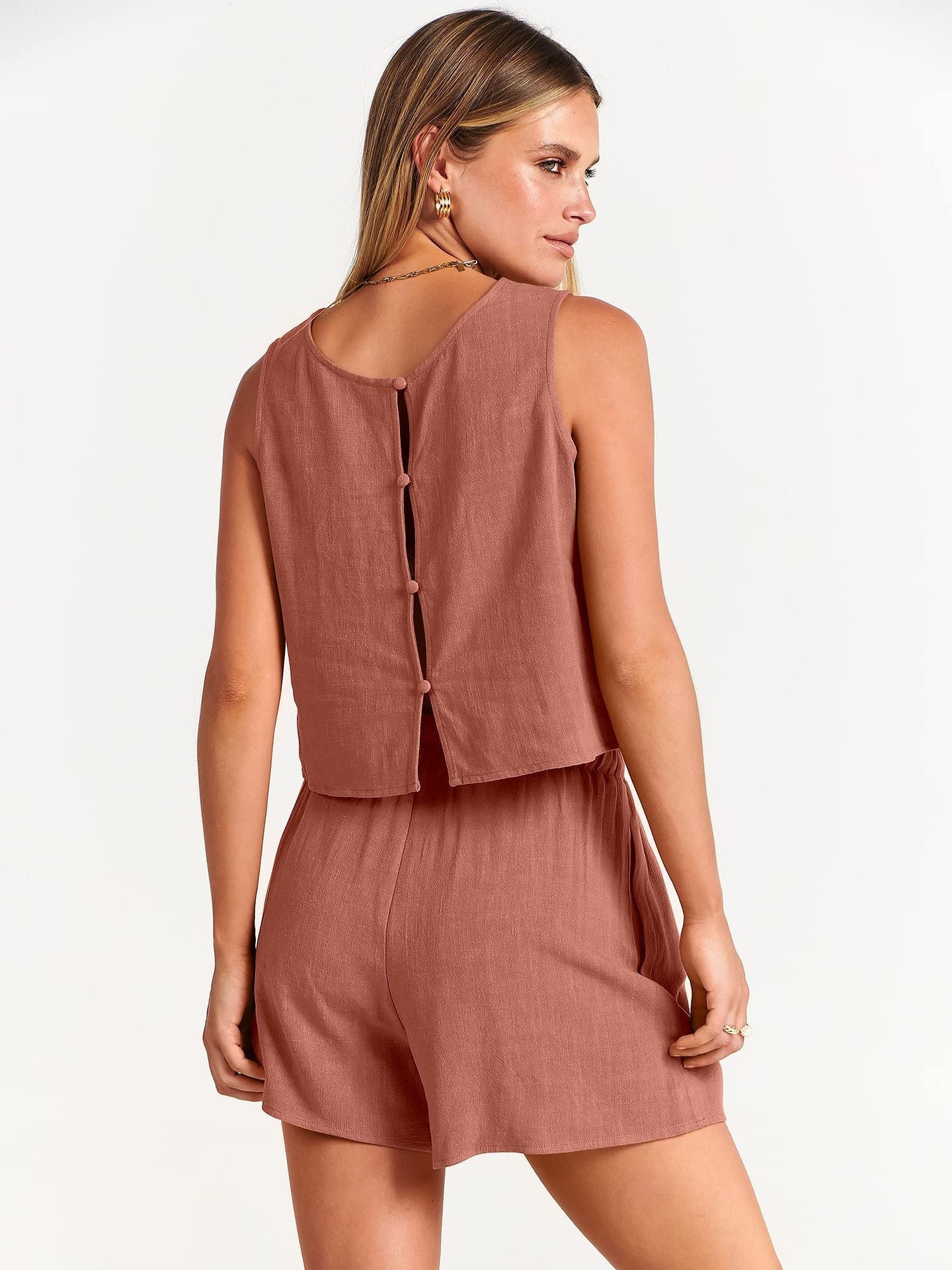 Ensemble Sans Manches À Haut Court Et Short Femmes