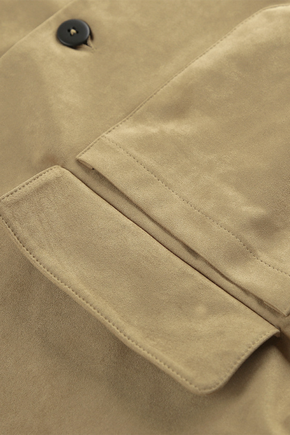 Veste décontractée à boutons avec col rabattu