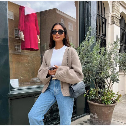 Veste en tricot classique et confortable pour femmes