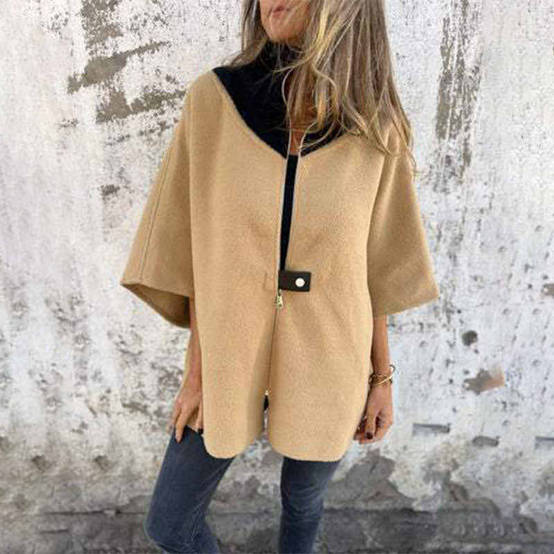 Veste Longue Bicolore Chic pour Couches Élégantes