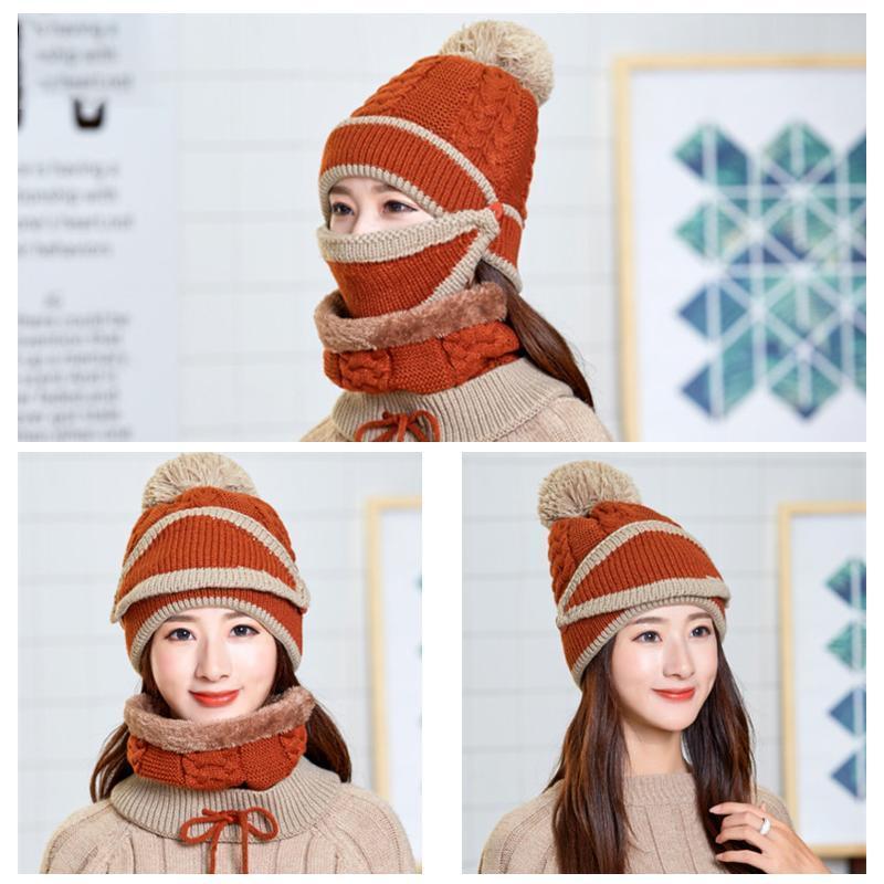 Ensemble confortable bonnet en tricot et écharpe d'hiver pour femmes