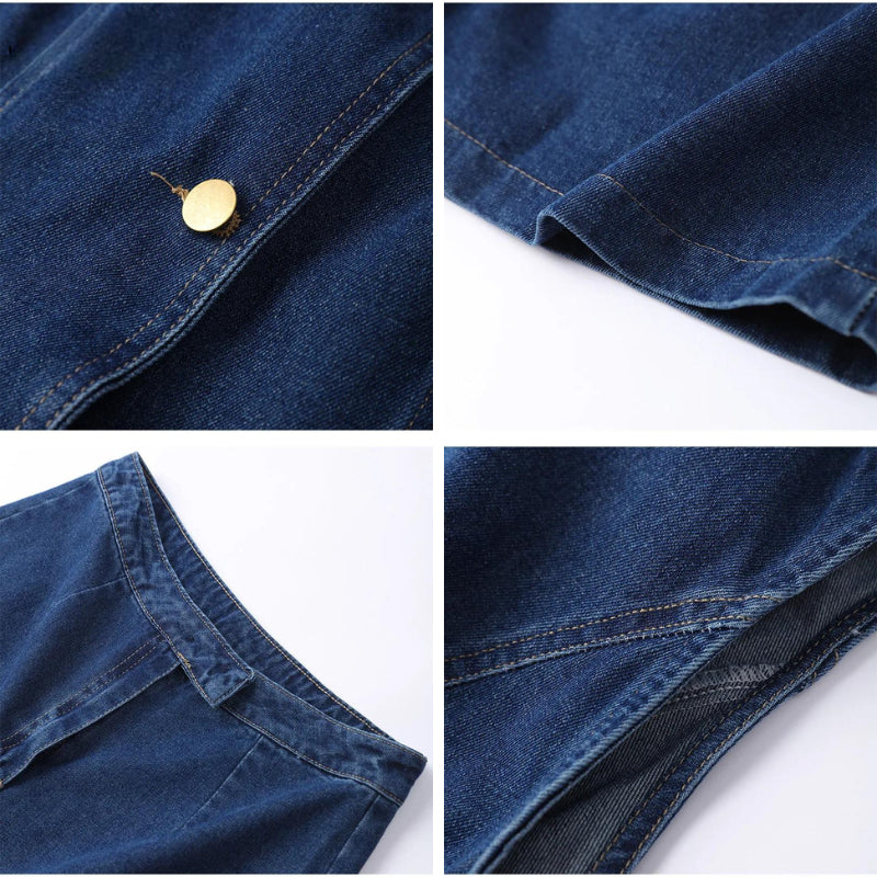 Ensemble denim deux pièces décontracté pour un style sans effort