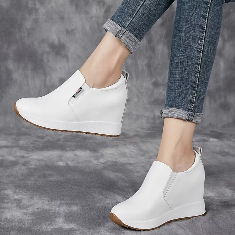 Bottes Cheville Chic en Cuir Véritable avec Talon Bloc
