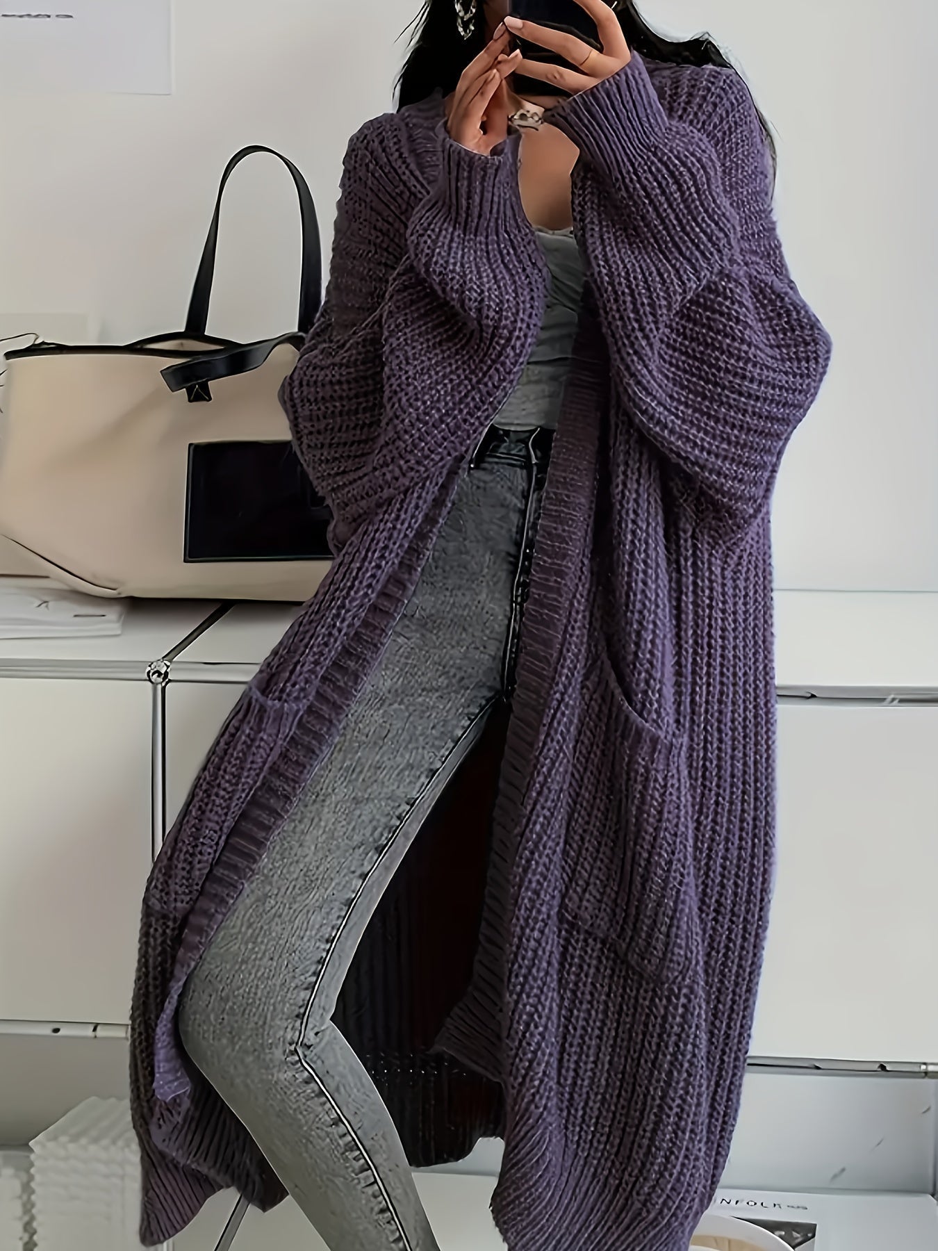 Cardigan en maille ceinturé confortable pour femmes