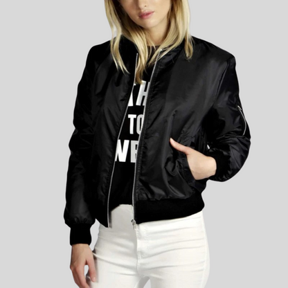 Veste Bomber Chic Femme à Col Rond