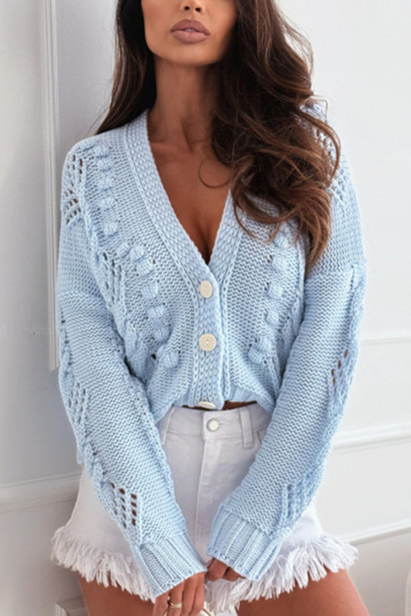 Confortable cardigan en tricot avec boutons