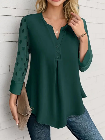 Blouse élégante avec fermeture à boutons pour femmes