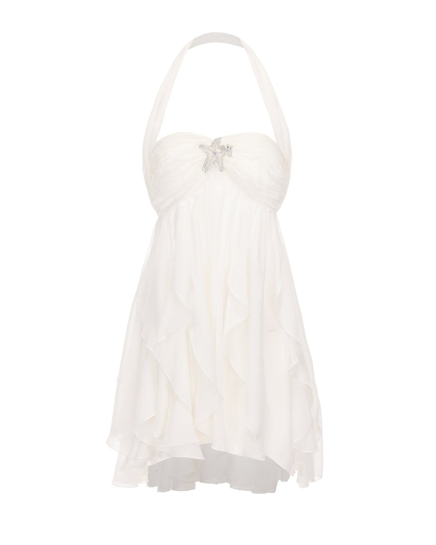 Robe à col licou fleurie