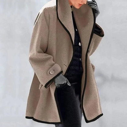 Manteau classique en mélange de laine pour l'automne et l'hiver