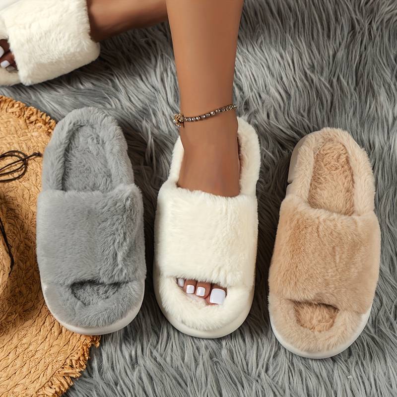 Chaussons Douillets en Peluche de Luxe pour Femmes